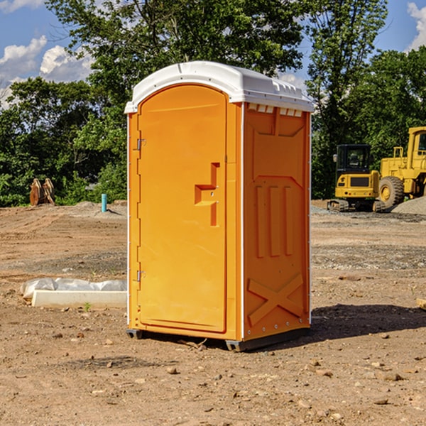 how often are the portable restrooms cleaned and serviced during a rental period in Hualapai